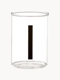 Vasos de diseño Personal (variantes de A a Z), Vidrio de borosilicato, Transparente, negro, Vaso A, 300 ml