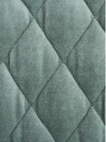Gewatteerde bedsprei Cosima van fluweel, Saliegroen, B 160 x L 220 cm (voor bedden tot 120 x 200)