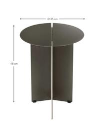 Kulatý odkládací stolek s povrchovou úpravou Oru, Nerezová ocel s práškovým nástřikem, Antracitová s povrchovou úpravou, Ø 35 cm, V 48 cm