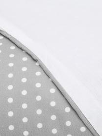 Parure copripiumino in cotone Perun, Cotone, Fronte: grigio, bianco Retro: bianco, 250 x 200 cm