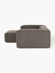 Modulares Ecksofa Lennon aus Bouclé, Bezug: Bouclé (100 % Polyester) , Gestell: Massives Kiefernholz, Spe, Füße: Kunststoff Dieses Produkt, Bouclé Greige, B 238 x T 180 cm, Eckteil links