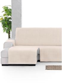 Funda de sofá Levante, 65% algodón, 35% poliéster, Beige, Brazo corto (150 x 240 cm, chaise longue izquierda)