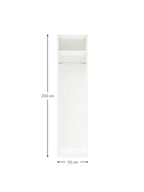 Armadio componibile con anta battente Charlotte, larg. 50 cm, in diverse varianti, Beige, Interno Basic, larg. 50 x alt. 200 cm