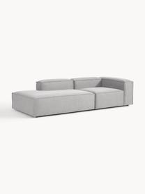 Modulaire chaise longue Lennon, Bekleding: 100% polyester De slijtva, Frame: massief grenenhout, multi, Poten: kunststof Dit product is , Geweven stof grijs, B 269 x D 119 cm, armleuning links