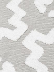 Alfombra artesanal de algodón texturizada Idris, 100% algodón, Gris, An 80 x L 150 cm (Tamaño XS)