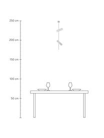 Lámpara de techo Elti, estilo moderno, Estructura: aluminio con pintura en p, Anclaje: aluminio con pintura en p, Blanco, An 20 x Al 77 cm