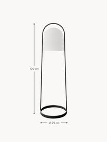 Malá přenosná stojací LED lampa SunLight, stmívatelná, Bílá, černá, V 100 cm