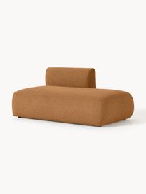 Chaise longue componibile in bouclé Sofia, Rivestimento: bouclé (100% poliestere) , Struttura: legno di abete rosso, tru, Piedini: plastica Questo prodotto , Bouclé marrone chiaro, Larg. 159 x Prof. 103 cm, schienale a sinistra