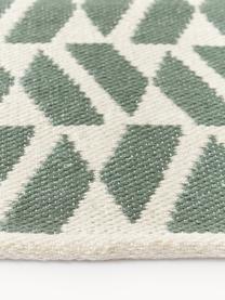 Interiérový/exteriérový koberec Bogota, 100 % polyester, certifikace GRS

Materiál použitý v tomto produktu byl testován na škodlivé látky a certifikován podle STANDARD 100 od OEKO-TEX®, 21.HIN.56576, Hohenstein HTTI., Tmavě zelená, krémově bílá, Š 80 cm, D 150 cm (velikost XS)