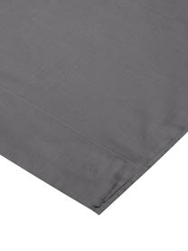 Drap plat en satin de coton gris foncé Comfort, Gris foncé, larg. 240 x long. 300 cm