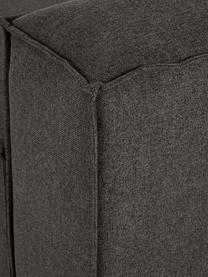 Modulaire hoekbank Lennon, Bekleding: 100% polyester, Frame: massief grenenhout FSC-ge, Poten: kunststof, Geweven stof donkergrijs, B 238 x D 180 cm, hoekdeel rechts