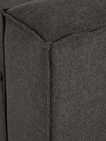 Canapé d'angle modulable Lennon, Tissu anthracite, larg. 238 x prof. 180 cm, méridienne à droite
