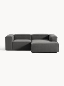 Narożna sofa modułowa Lennon, Tapicerka: 100% poliester Dzięki tka, Stelaż: lite drewno sosnowe, skle, Nogi: tworzywo sztuczne Ten pro, Ciemnoszara tkanina, S 238 x G 180 cm, prawostronna