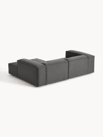 Narożna sofa modułowa Lennon, Tapicerka: 100% poliester Dzięki tka, Stelaż: lite drewno sosnowe, skle, Nogi: tworzywo sztuczne Ten pro, Ciemnoszara tkanina, S 238 x G 180 cm, prawostronna