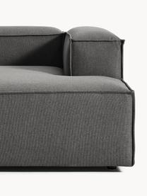 Narożna sofa modułowa Lennon, Tapicerka: 100% poliester Dzięki tka, Stelaż: lite drewno sosnowe, skle, Nogi: tworzywo sztuczne Ten pro, Ciemnoszara tkanina, S 238 x G 180 cm, prawostronna