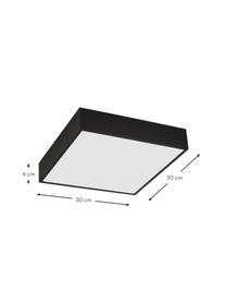 Malé koupelnové stropní LED svítidlo Zeus, Černá, Š 30 cm, V 6 cm
