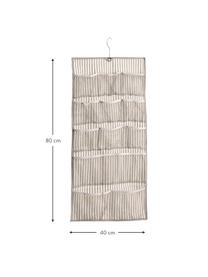 Hängender Schrank-Organizer Stripes mit 12 Fächern, 100% Polypropylen (Vlies), Beige, Cremeweiß, 40 x 80 cm