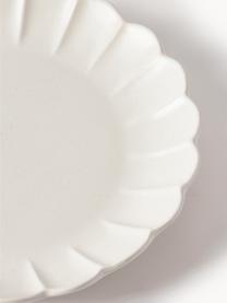 Mělké talíře Sabina, 4 ks, Kamenina, Tlumeně bílá, Ø 27 cm