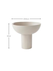 Cuenco decorativo Nox, Metal recubierto, Blanco crema, Ø 26 x Al 22 cm