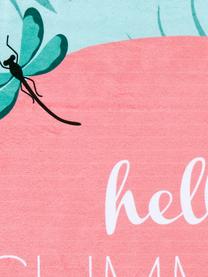 Serviette de plage Case Hello Summer, Couleur menthe, rose, blanc