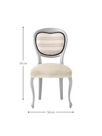 Fundas para silla Cora, 2 uds., 55% poliéster, 30% algodón, 15% elastomero, Beige, An 50 x F 55 cm