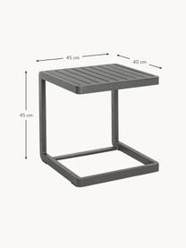 Zahradní odkládací stolek Konnor, Hliník s práškovým nástřikem, Matná antracitová, Š 45 cm, V 45 cm