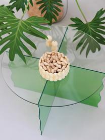 Table basse ronde en verre vert Wobbly, Verre, Vert, transparent, Ø 60 x haut. 35 cm