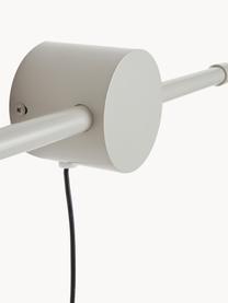 Applique a LED con luce regolabile Aliso, Lampada: alluminio rivestito Cavo, Grigio chiaro, Larg. 80 x Alt. 8 cm