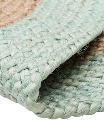 Okrągły ręcznie wykonany dywan z juty Shanta, 100% juta

Ponieważ dywany z juty są szorstkie, są mniej odpowiednie do bezpośredniego kontaktu ze skórą, Beżowy, zielony miętowy, Ø 200 cm (Rozmiar L)