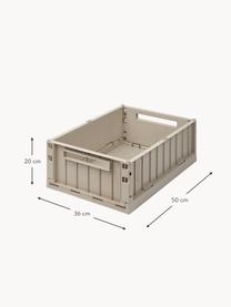 Skládací box Weston, 60 % recyklovaný polypropylen, 40 % polypropylen, Světle béžová, Š 50 cm, V 20 cm