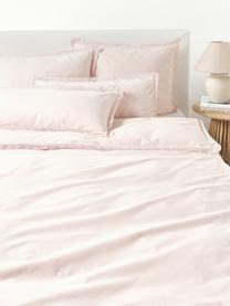 Taie d'oreiller en coton à volants Adoria, Rose pâle, larg. 50 x long. 70 cm