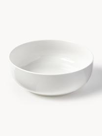 Insalatiera in porcellana Nessa, Porcellana a pasta dura di alta qualità smaltata, Bianco latte lucido, Ø 25 x Alt. 9 cm