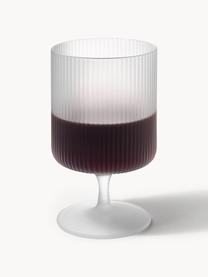 Verres à vin striés soufflés bouche Ripple, 2 pièces, Verre, soufflé bouche, Translucide, mat, Ø 8 x haut. 13 cm, 270 ml