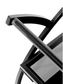 Carrello da portata in metallo con piani in vetro Loft, Struttura: metallo, verniciato a pol, Ripiani: vetro temperato, tinto, Nero, Larg. 74 x Alt. 85 cm