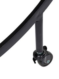Metall-Servierwagen Loft mit Glasplatten, Gestell: Metall, pulverbeschichtet, Schwarz, B 74 x H 85 cm