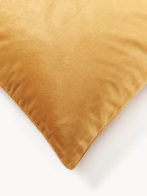 Bestickte Samt-Kissenhülle Giro, 100 % Polyestersamt, Ockergelb, Goldfarben, B 45 x L 45 cm