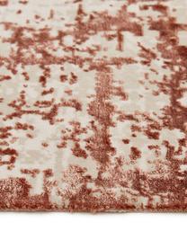 Tapis vintage terracotta beige à franges Cordoba, Terre cuite, beige