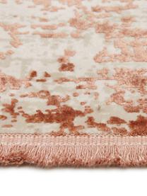 Tapis vintage terracotta beige à franges Cordoba, Terre cuite, beige