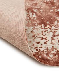 Tappeto vintage con frange effetto lucido Cordoba, Retro: cotone, Terracotta, beige, Larg. 80 x Lung. 150 cm (taglia XS)
