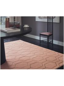 Tapis en laine tufté à la main Arris, Rose, beige