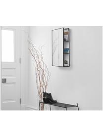 Mueble espejo de pared Cubiko, Espejo: cristal, Negro, plateado, An 30 x Al 62 cm