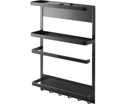 Yamazaki Tower Copricavi - Scatola Acciaio Bianco Con Rotelle Per Cavi E Ciabatte