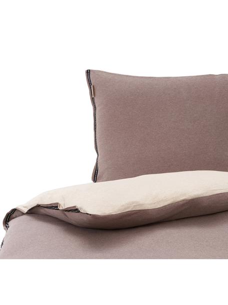 Dubbelzijdig jersey dekbedovertrek Casual Beauty, Weeftechniek: jersey Jersey is een klim, Taupe, beige, 240 x 220 cm, 3-delig