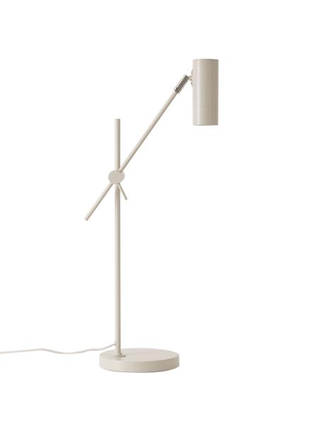 Lámpara de escritorio Cassandra, estilo moderno, Pantalla: metal con pintura en polv, Cable: tela, Beige, F 47 x Al 55 cm