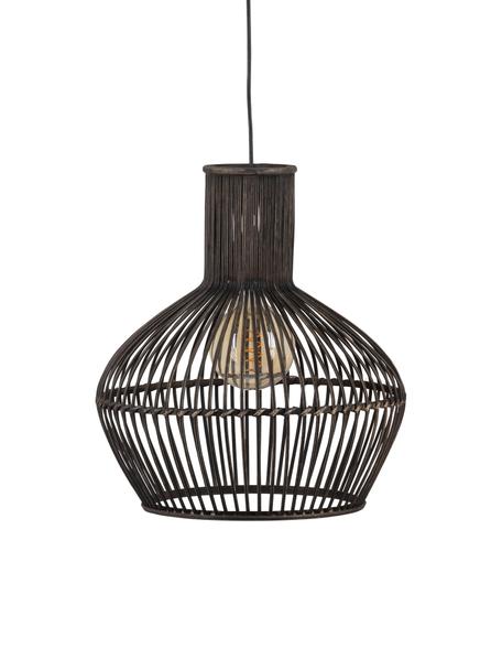 Bambusová závesná lampa Asia, Čierna, Ø 44 x V 50 cm