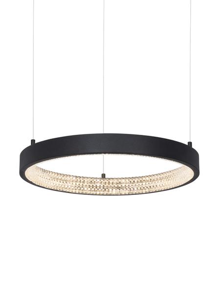 Suspension LED moderne Rando, Noir, Ø 40 x haut. 120 cm