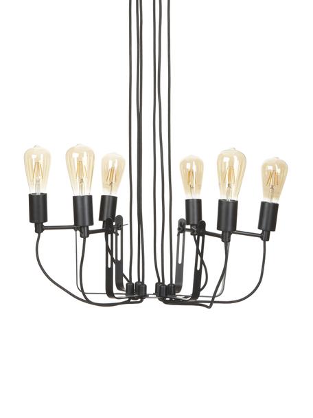 Lampa wisząca w stylu industrial Seattle, Czarny, Ø 55 x W 26 cm