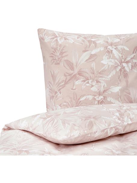 Pościel z bawełny Shanida, Blady różowy, 135 x 200 cm + 1 poduszka 80 x 80 cm
