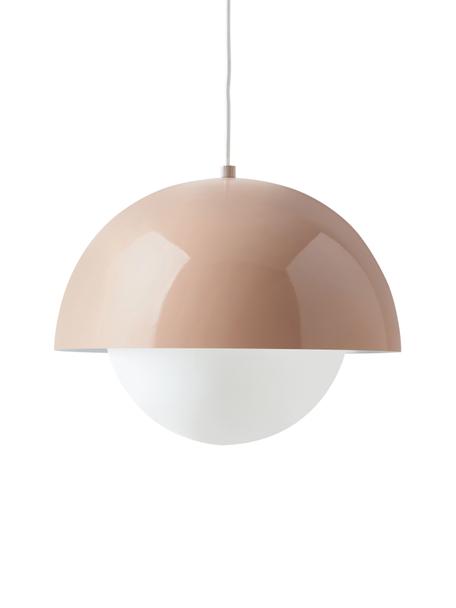 Pendelleuchte Lucille, Baldachin: Metall, gebürstet, Weiß, Rosa, Ø 35 x H 30 cm