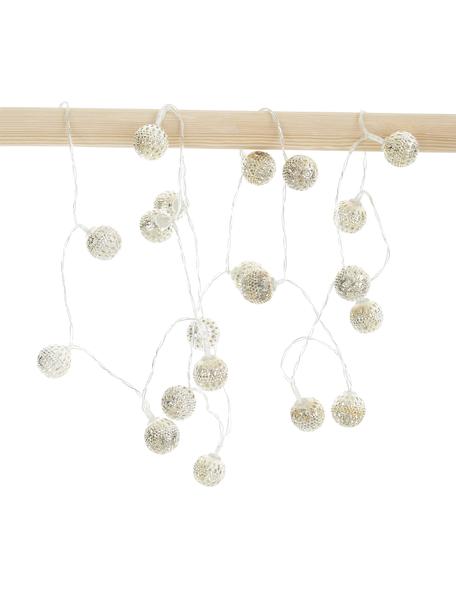 Guirnalda de luces solar Sunshine Glamour, 280 cm, 20 luces, Cable: plástico, Plateado, L 280 cm